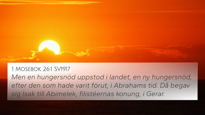 1 Mosebok 26:1 SV1917 4K Wallpaper - Men en hungersnöd uppstod i landet, en ny - 4K Wallpaper Bible Verse