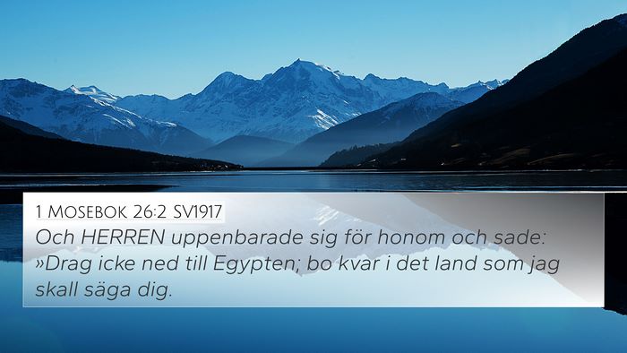 1 Mosebok 26:2 SV1917 Bible Verse Image