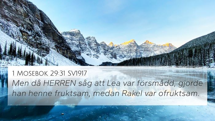 1 Mosebok 29:31 SV1917 Bible Verse Image