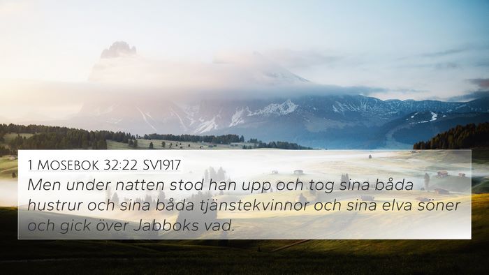 1 Mosebok 32:22 SV1917 Bible Verse Image