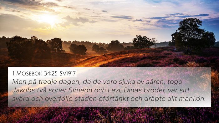 1 Mosebok 34:25 SV1917 Bible Verse Image