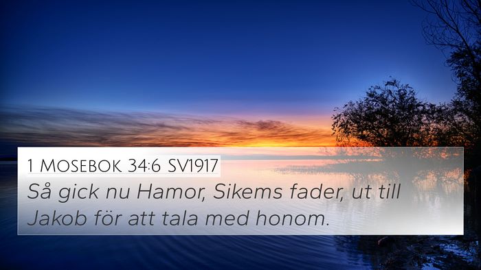 1 Mosebok 34:6 SV1917 Bible Verse Image