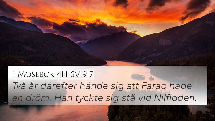 1 Mosebok 41:1 SV1917 4K Wallpaper - Två år därefter hände sig att Farao hade en - 4K Wallpaper Bible Verse