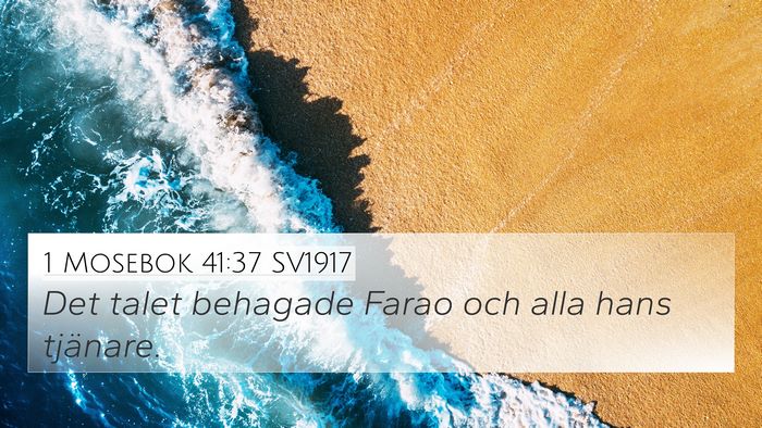 1 Mosebok 41:37 SV1917 Bible Verse Image