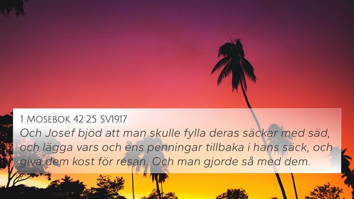 1 Mosebok 42:25 SV1917 Bible Verse Image