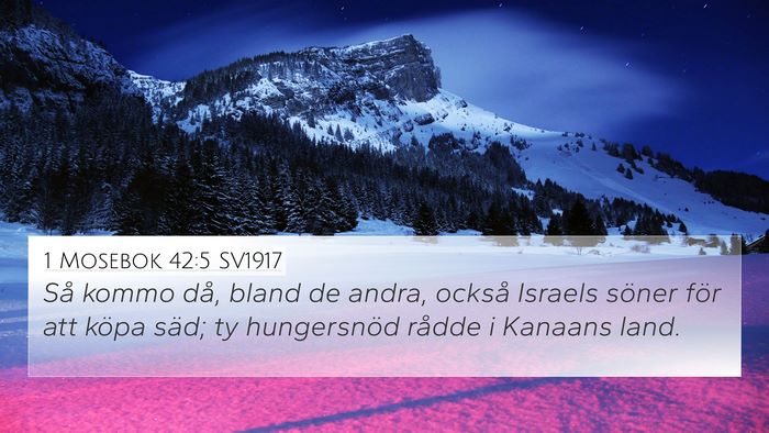 1 Mosebok 42:5 SV1917 Bible Verse Image