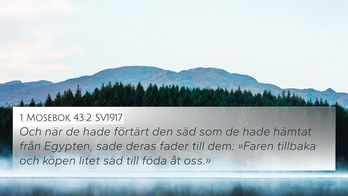 1 Mosebok 43:2 SV1917 Bible Verse Image
