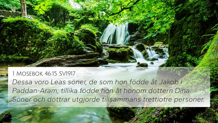 1 Mosebok 46:15 SV1917 Bible Verse Image