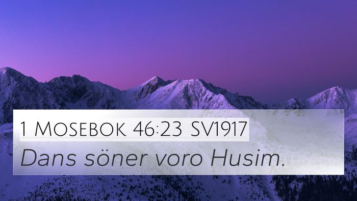 1 Mosebok 46:23 SV1917 Bible Verse Image