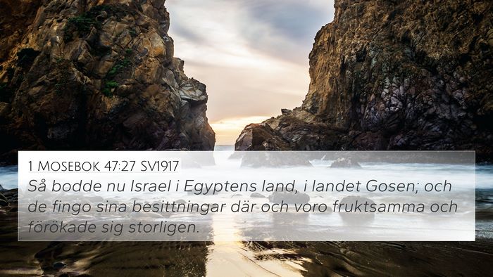 1 Mosebok 47:27 SV1917 Bible Verse Image