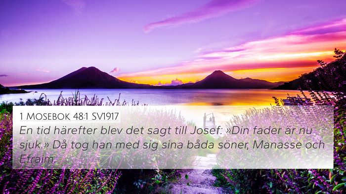 1 Mosebok 48:1 SV1917 4K Wallpaper - En tid härefter blev det sagt till Josef: »Din - 4K Wallpaper Bible Verse
