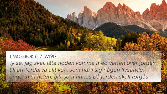 1 Mosebok 6:17 SV1917 Bible Verse Image