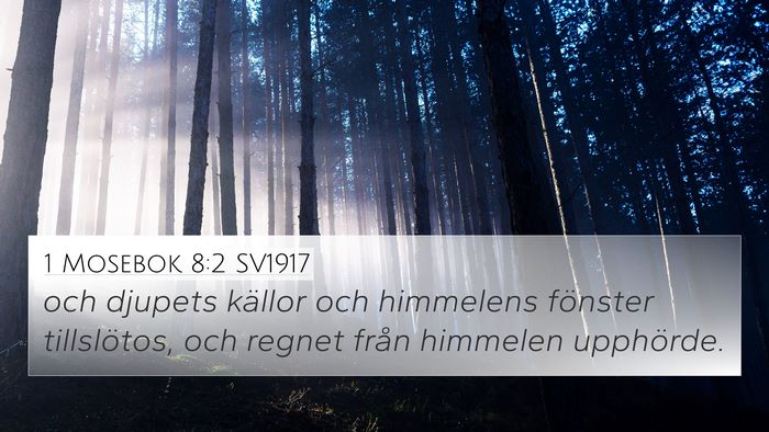 1 Mosebok 8:2 SV1917 Bible Verse Image