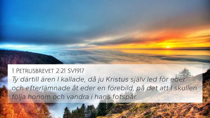 1 Petrusbrevet 2:21 SV1917 Bible Verse Image