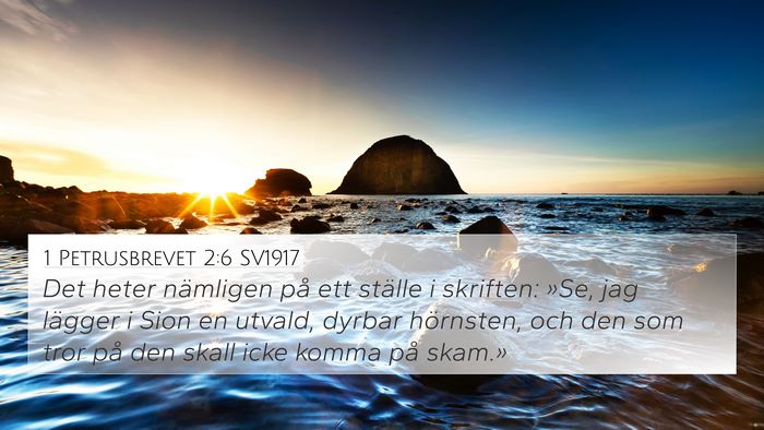 1 Petrusbrevet 2:6 SV1917 Bible Verse Image