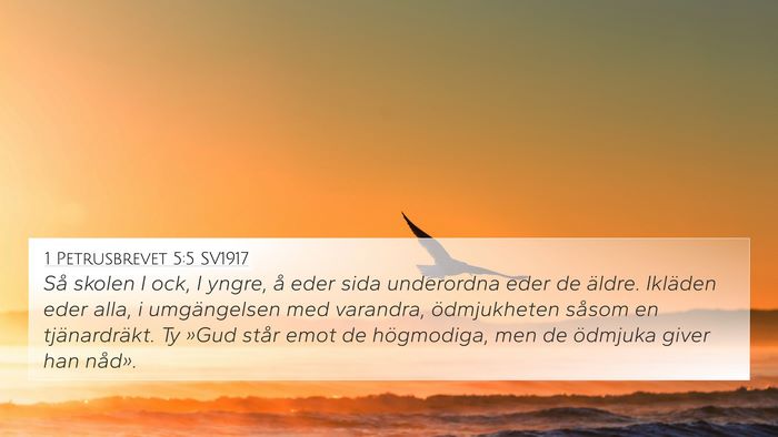 1 Petrusbrevet 5:5 SV1917 Bible Verse Image