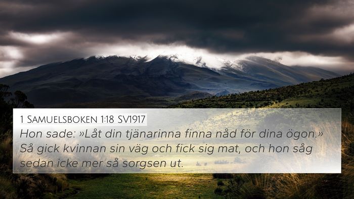 1 Samuelsboken 1:18 SV1917 Bible Verse Image