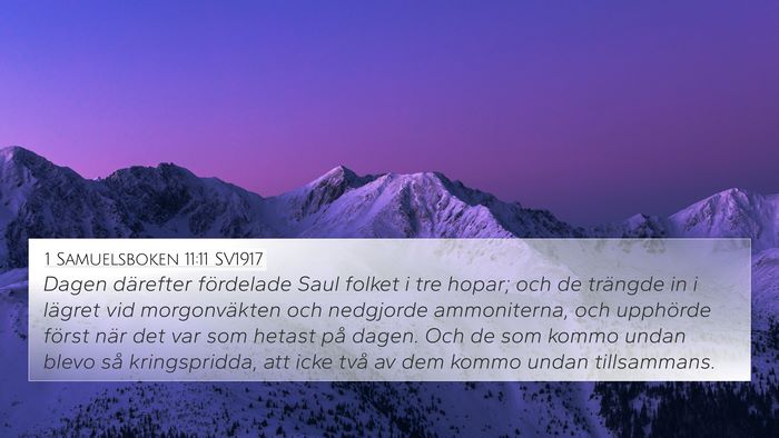 1 Samuelsboken 11:11 SV1917 Bible Verse Image