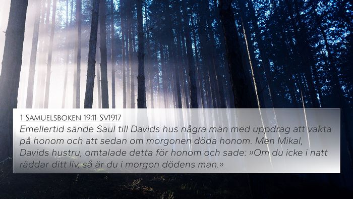 1 Samuelsboken 19:11 SV1917 Bible Verse Image