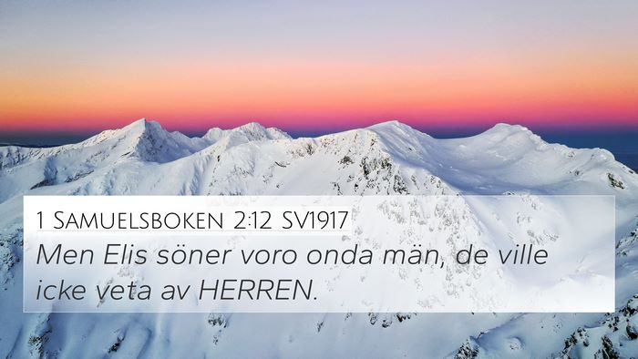 1 Samuelsboken 2:12 SV1917 Bible Verse Image