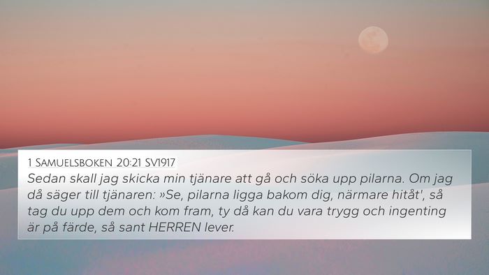1 Samuelsboken 20:21 SV1917 4K Wallpaper - Sedan skall jag skicka min tjänare att gå och - 4K Wallpaper Bible Verse
