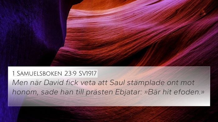 1 Samuelsboken 23:9 SV1917 Bible Verse Image