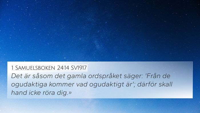 1 Samuelsboken 24:14 SV1917 Bible Verse Image