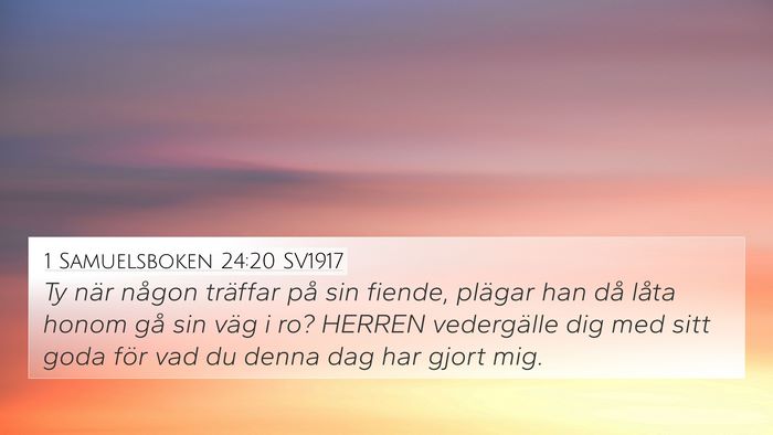 1 Samuelsboken 24:20 SV1917 Bible Verse Image