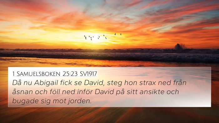 1 Samuelsboken 25:23 SV1917 Bible Verse Image