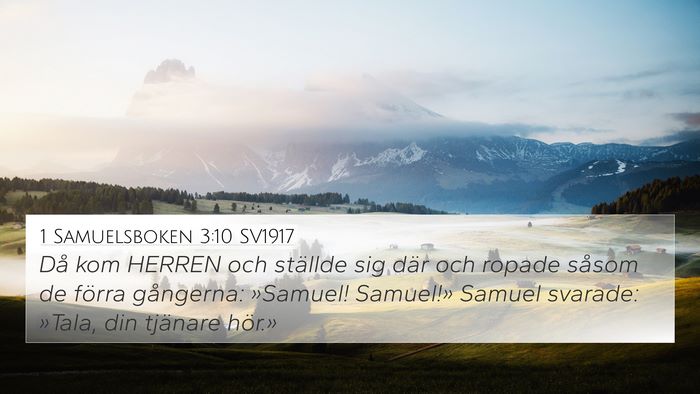 1 Samuelsboken 3:10 SV1917 Bible Verse Image