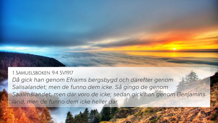 1 Samuelsboken 9:4 SV1917 4K Wallpaper - Då gick han genom Efraims bergsbygd och - 4K Wallpaper Bible Verse