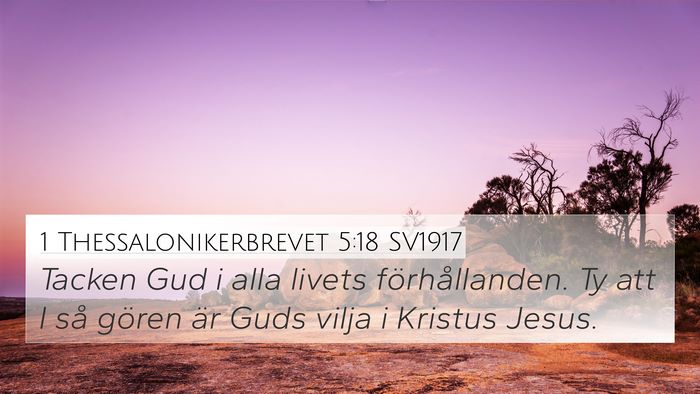 1 Thessalonikerbrevet 5:18 SV1917 Bible Verse Image