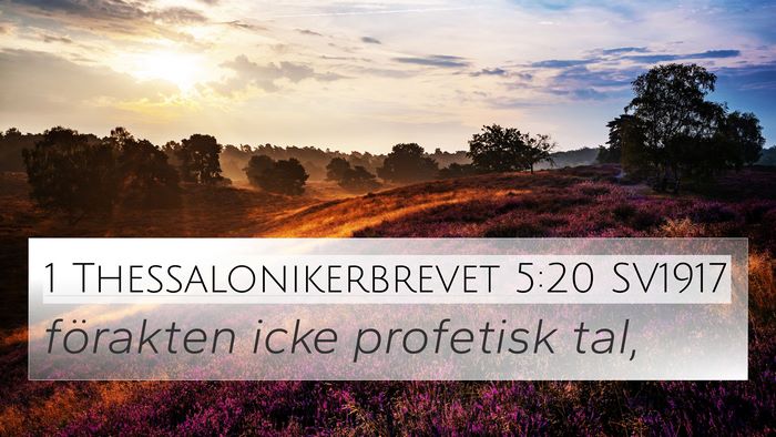 1 Thessalonikerbrevet 5:20 SV1917 Bible Verse Image