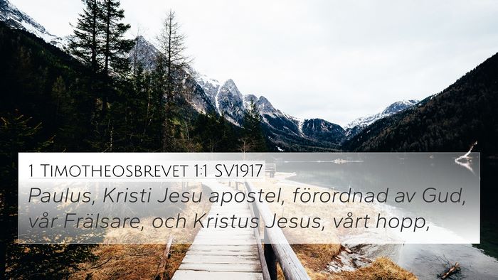 1 Timotheosbrevet 1:1 SV1917 4K Wallpaper - Paulus, Kristi Jesu apostel, förordnad av Gud, - 4K Wallpaper Bible Verse