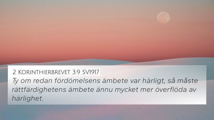 2 Korinthierbrevet 3:9 SV1917 Bible Verse Image