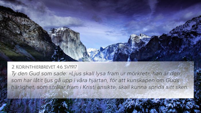 2 Korinthierbrevet 4:6 SV1917 Bible Verse Image