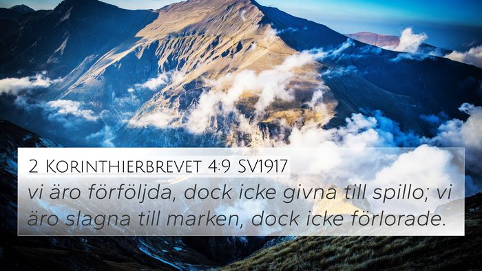 2 Korinthierbrevet 4:9 SV1917 Bible Verse Image
