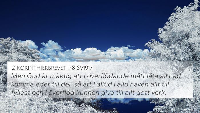 2 Korinthierbrevet 9:8 SV1917 Bible Verse Image