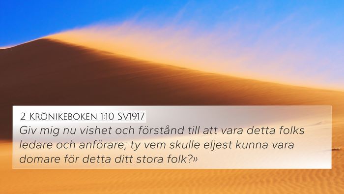 2 Krönikeboken 1:10 SV1917 Bible Verse Image