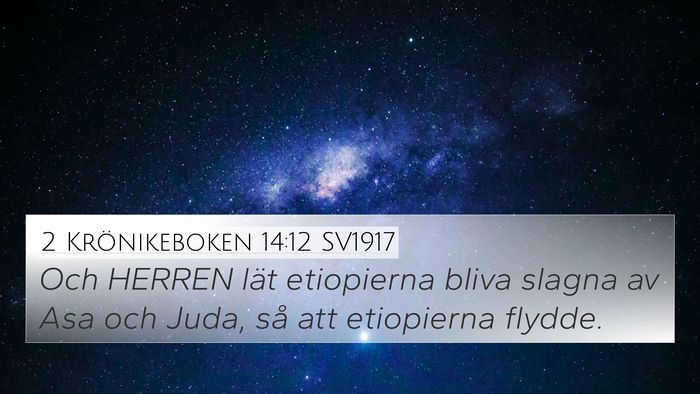 2 Krönikeboken 14:12 SV1917 Bible Verse Image