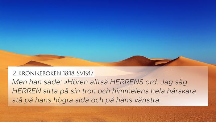 2 Krönikeboken 18:18 SV1917 Bible Verse Image