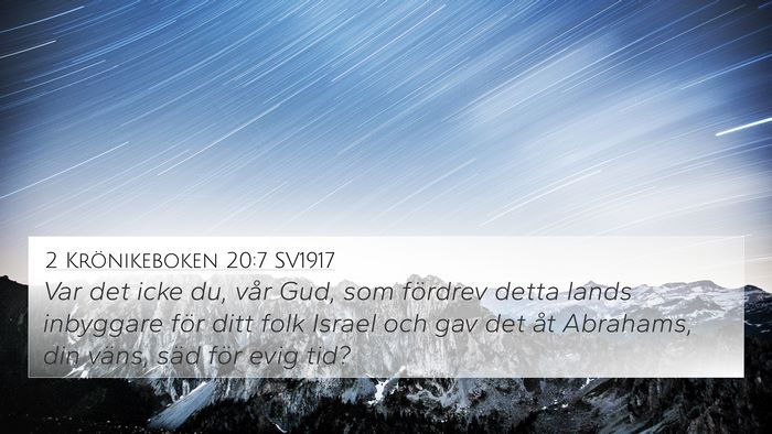 2 Krönikeboken 20:7 SV1917 Bible Verse Image