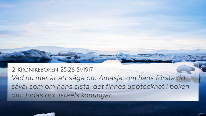 2 Krönikeboken 25:26 SV1917 Bible Verse Image