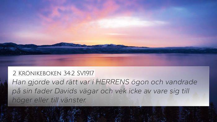 2 Krönikeboken 34:2 SV1917 Bible Verse Image