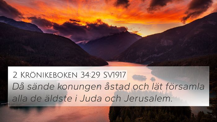 2 Krönikeboken 34:29 SV1917 Bible Verse Image