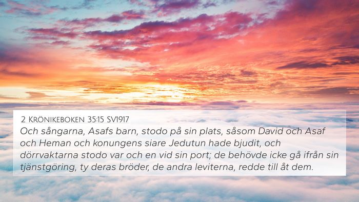 2 Krönikeboken 35:15 SV1917 Bible Verse Image