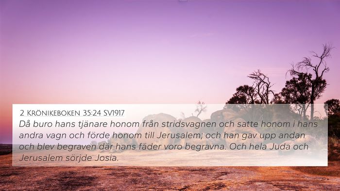 2 Krönikeboken 35:24 SV1917 Bible Verse Image