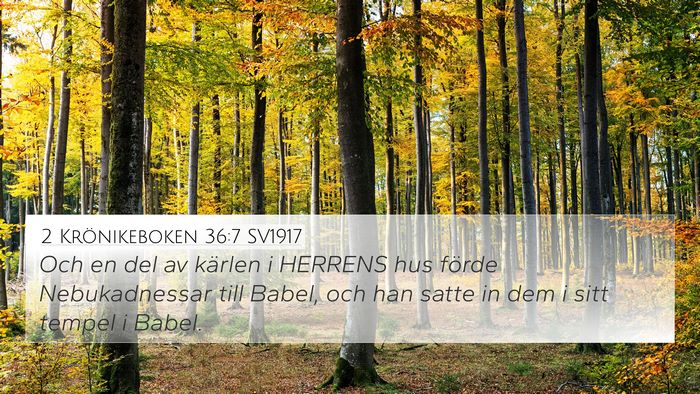 2 Krönikeboken 36:7 SV1917 Bible Verse Image
