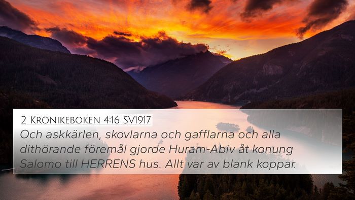 2 Krönikeboken 4:16 SV1917 Bible Verse Image