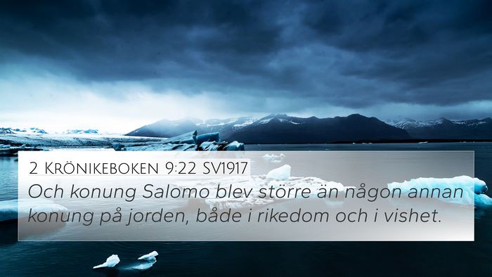 2 Krönikeboken 9:22 SV1917 Bible Verse Image